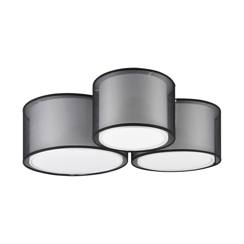Plafonnier moderne avec 3 abat-jours circulaires pour salon et cuisine Soliv Promotion