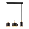 Suspension moderne 3 lumières en métal noir et doré Sudar Vente