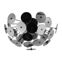 Plafonnier design moderne en métal noir effet chromé Lunar Promotion