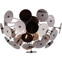 Plafonnier design moderne en métal noir effet chromé Lunar Offre