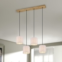 Suspension en bois avec 4 abat-jours en tissu Shvid Vente