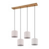 Suspension en bois avec 4 abat-jours en tissu Shvid Offre
