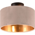 Plafonnier moderne avec abat-jour 30 cm en velours beige et or Vetor Offre