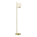 Lampadaire avec globe en verre opalin Khadz Promotion