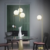 Lampadaire avec globe en verre opalin Khadz Vente