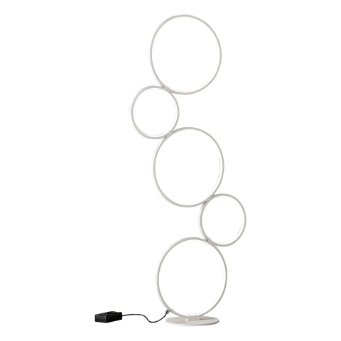 Lampadaire LED moderne à 5 cercles avec lumière dimmable Nural Promotion