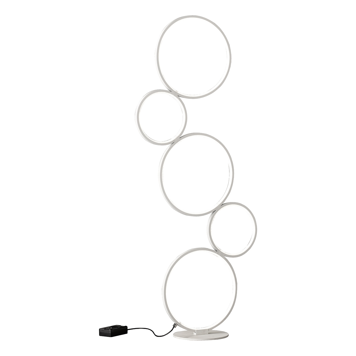 Lampadaire LED moderne à 5 cercles avec lumière dimmable Nural Promotion