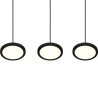 Suspension LED moderne noire avec 3 lumières dimmables Pular Remises