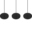 Suspension LED moderne noire avec 3 lumières dimmables Pular Réductions