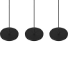 Suspension LED moderne noire avec 3 lumières dimmables Pular Réductions