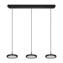 Suspension LED moderne noire avec 3 lumières dimmables Pular Choix