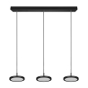 Suspension LED moderne noire avec 3 lumières dimmables Pular Choix
