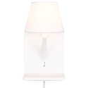Applique murale avec chargeur sans fil USB et abat-jour en tissu Myrik Offre
