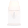 Applique murale avec chargeur sans fil USB et abat-jour en tissu Myrik Offre