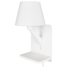 Applique murale avec chargeur sans fil USB et abat-jour en tissu Myrik Remises