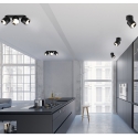 Spot LED noir plafond orientable design moderne Sirio Offre