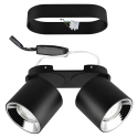 Plafonnier avec 2 spots LED orientables cuisine salle à manger Lusha Offre