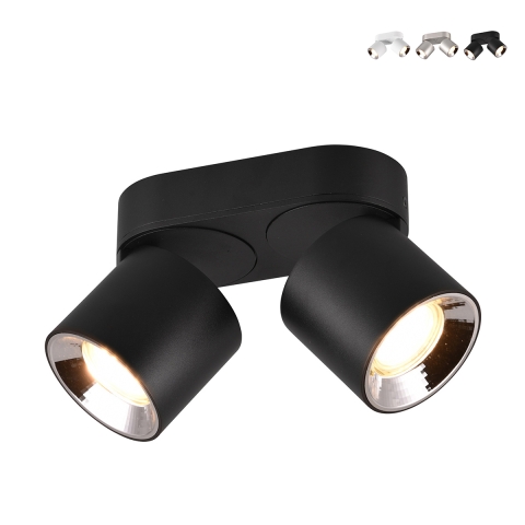Plafonnier avec 2 spots LED orientables cuisine salle à manger Lusha Promotion