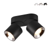 Plafonnier avec 2 spots LED orientables cuisine salle à manger Lusha Promotion