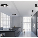 Plafonnier moderne avec 3 spots LED orientables pour îlot de cuisine Kleia Modèle