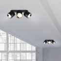 Plafonnier moderne avec 3 spots LED orientables pour îlot de cuisine Kleia Vente