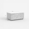 Table basse rectangulaire en bois artisanal incrusté Kala Remises