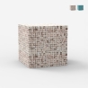 Table basse carrée contemporaine en bois incrusté Manju Promotion