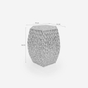 Table basse hexagonal moderne de design incrustations en nacre Tari Remises