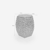 Table basse hexagonal moderne de design incrustations en nacre Tari Remises