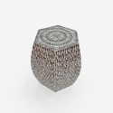 Table basse hexagonal moderne de design incrustations en nacre Tari Offre