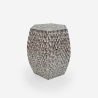 Table basse hexagonal moderne de design incrustations en nacre Tari Vente