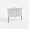 Tête de lit en bois incrusté 174x135cm pour lit double Juno Remises