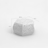 Table basse en bois incrusté de salon style contemporain blanc Zena Remises