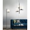Suspension moderne à 3 lumières boule en verre blanc Lumoa Offre