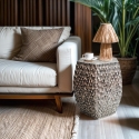 Table basse hexagonal moderne de design incrustations en nacre Tari Promotion