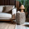Table basse hexagonal moderne de design incrustations en nacre Tari Promotion