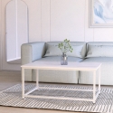 Table basse de salon contemporain 100x60x45cm effet marbre Corniola Vente
