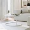 Table basse de salon rond 80cm effet marbre contemporain Ossidiana Remises