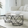 2 tables basses design moderne avec base en métal Aragonite Offre