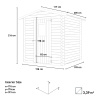 Abri de jardin en bois rangement pour outils 198x198cm Regis Réductions