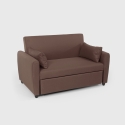 Canapé convertible 2 places clic clac design moderne en tissu PORTO RICO 