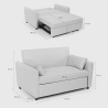 Canapé convertible 2 places clic clac design moderne en tissu PORTO RICO 