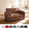 Canapé convertible 2 places clic clac design moderne en tissu PORTO RICO 