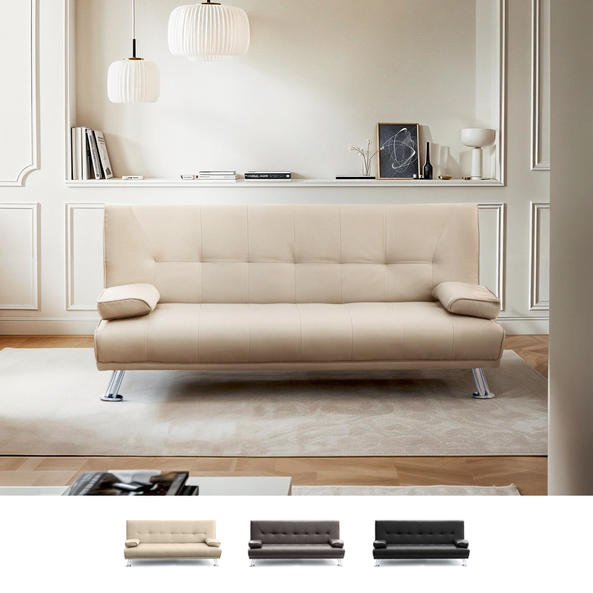 Clic Clac convertible canapé 2 Places accoudoirs en similicuir Olivina Promotion Clic Clac convertible canapé 2 Places accoudoirs en similicuir Olivina Promotion