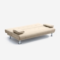Clic Clac convertible canapé 2 Places accoudoirs en similicuir Olivina Remises