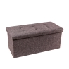 Pouf rectangulaire 76x34cm avec rangement pour salon en tissu Nilo Vente