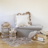 Pouf en velours rectangulaire avec rangement 76x34 cm pour salon Pier Caractéristiques