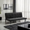 Canapé convertible 2 Places clic-clac en tissu design salon Giada Dark Promotion
