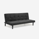 Canapé convertible 2 Places clic-clac en tissu design salon Giada Dark Choix