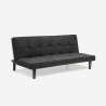 Canapé convertible 2 Places clic-clac en tissu design salon Giada Dark Choix